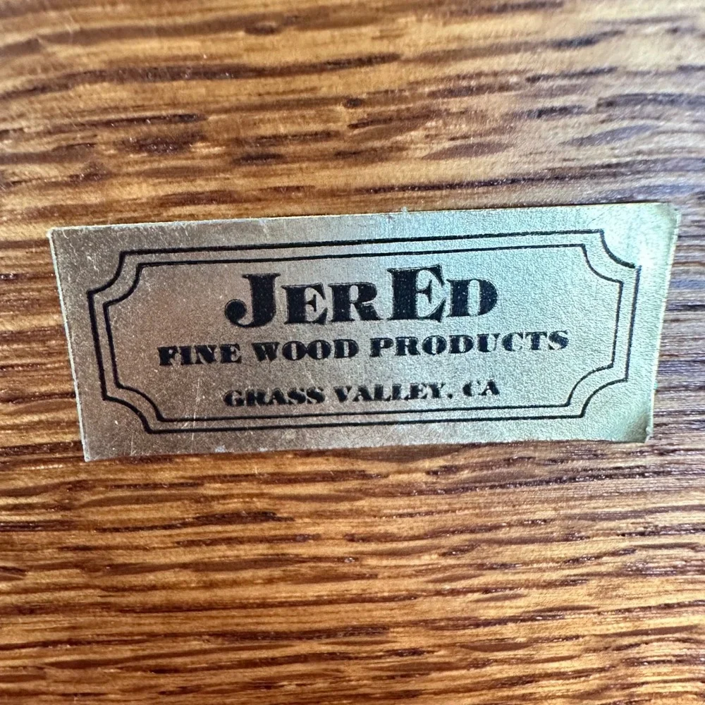 Vintage JerEd Fine Wood Products Bird Napkin Holder Ceramic Bird Accent